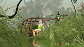 Sexe calent! Calenta bella fades i el gnome al poble